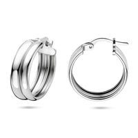 vDam Oorringen 18 Mm Zilver Gerhodineerd 1341594