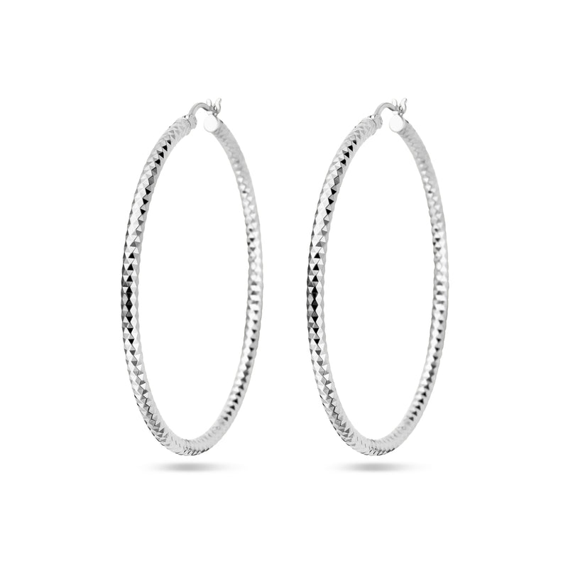 vDam Oorringen 2,8 Mm Ronde Buis Gediamanteerd Zilver Gerhodineerd 1338344