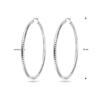 vDam Oorringen 2,8 Mm Ronde Buis Gediamanteerd Zilver Gerhodineerd 1338344