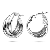 vDam Oorringen 21 Mm Zilver Gerhodineerd 1341591