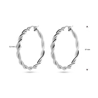 vDam Oorringen 3,5 Mm Gedraaide Buis Zilver Gerhodineerd 1338733