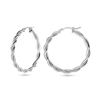 vDam Oorringen 3,5 Mm Gedraaide Buis Zilver Gerhodineerd 1338733