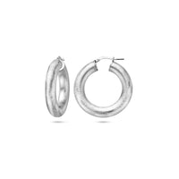 vDam Oorringen 6,0 Mm Ronde Buis Gescratcht Zilver Gerhodineerd 1338221