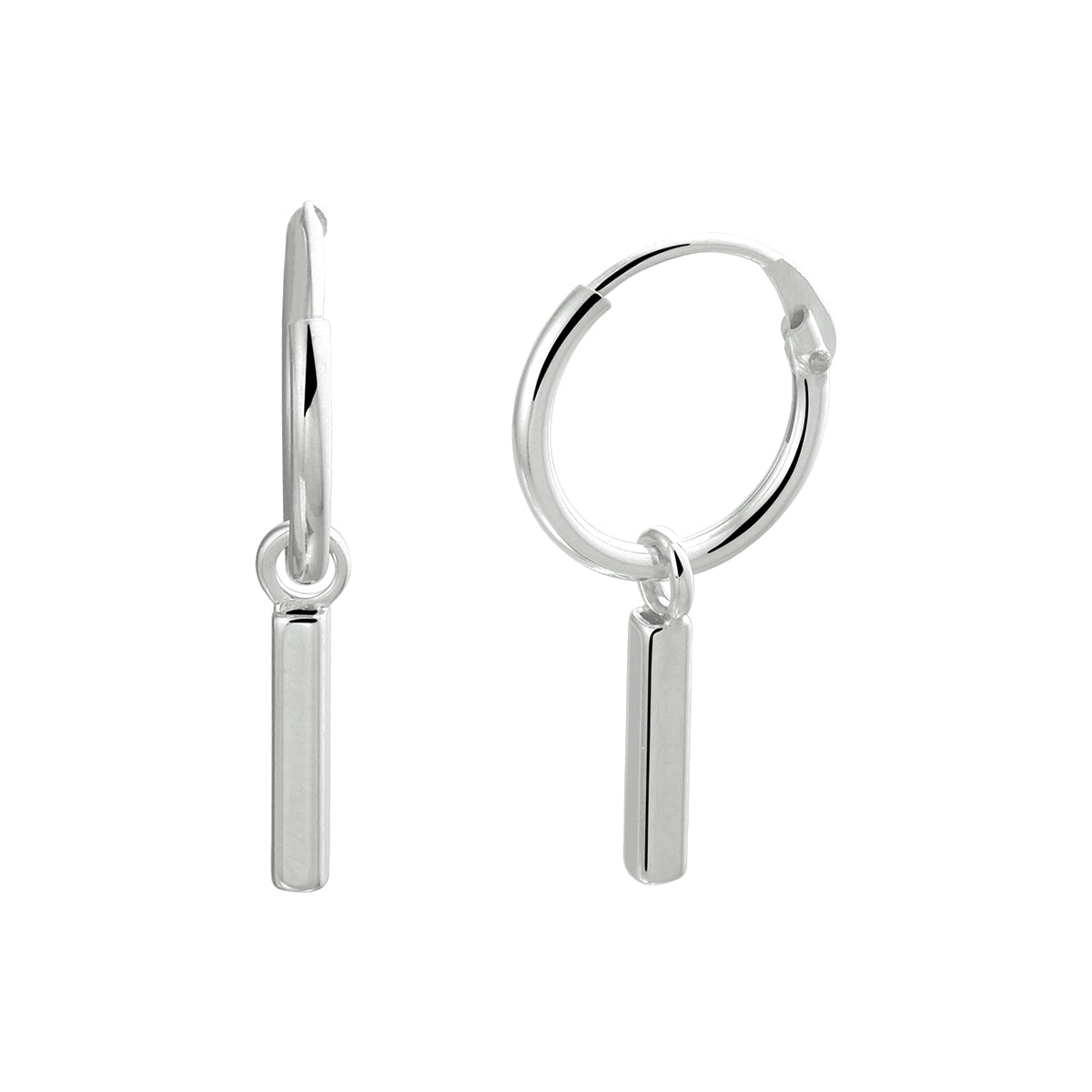 vDam Oorringen Balkje Zilver Gerhodineerd 1333130