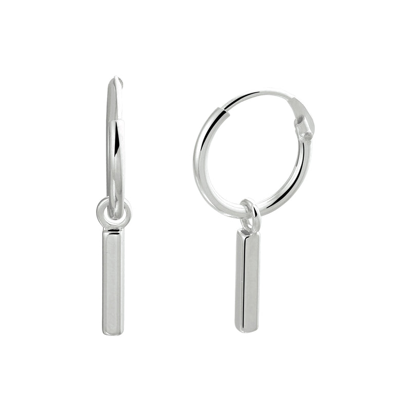 vDam Oorringen Balkje Zilver Gerhodineerd 1333130