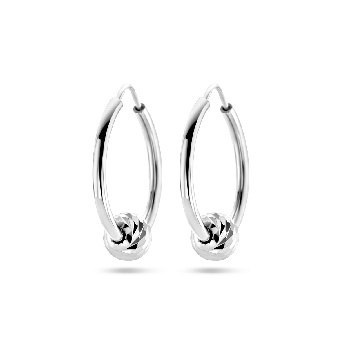 vDam Oorringen Bolletje Zilver Gerhodineerd 1338558