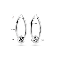 vDam Oorringen Bolletje Zilver Gerhodineerd 1338558