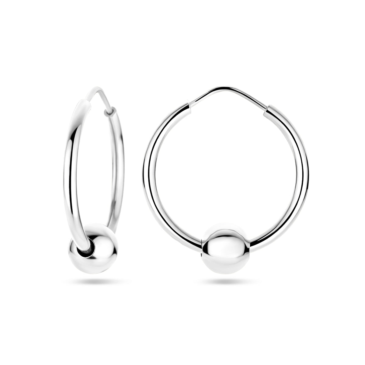 vDam Oorringen Bolletje Zilver Gerhodineerd 1338559