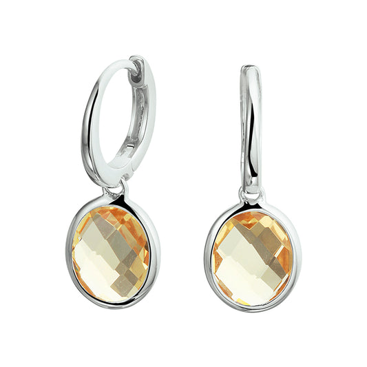 vDam Oorringen Citrien Zilver Gerhodineerd 1329475