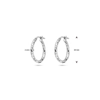 vDam Oorringen Gediamanteerd 2,0 Mm Zilver Gerhodineerd 1337976