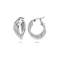 vDam Oorringen Gediamanteerd 23,5 Mm Zilver Gerhodineerd 1341090