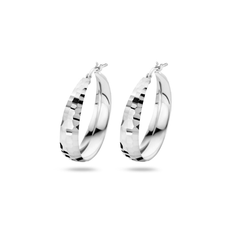 vDam Oorringen Gediamanteerd 7,0 Mm Zilver Gerhodineerd 1334686