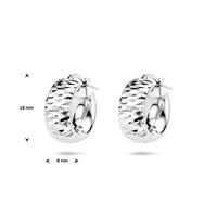 vDam Oorringen Gediamanteerd Zilver Gerhodineerd 1336677