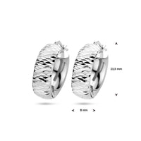vDam Oorringen Gediamanteerd Zilver Gerhodineerd 1336872