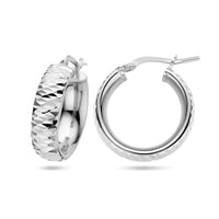 vDam Oorringen Gediamanteerd Zilver Gerhodineerd 1336876