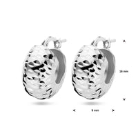 vDam Oorringen Gediamanteerd Zilver Gerhodineerd 1336883