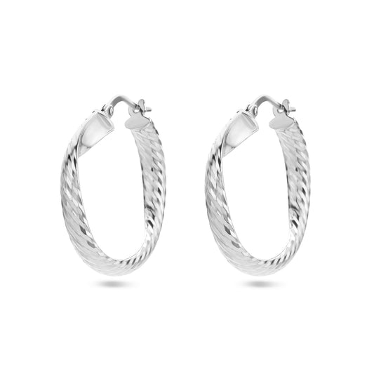 vDam Oorringen Gediamanteerd Zilver Gerhodineerd 1338401