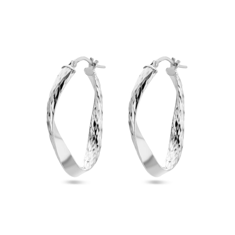 vDam Oorringen Gediamanteerd Zilver Gerhodineerd 1338402