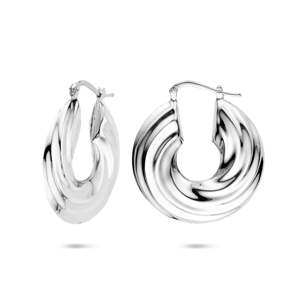 vDam Oorringen Gedraaid 30 Mm Zilver Gerhodineerd 1340021