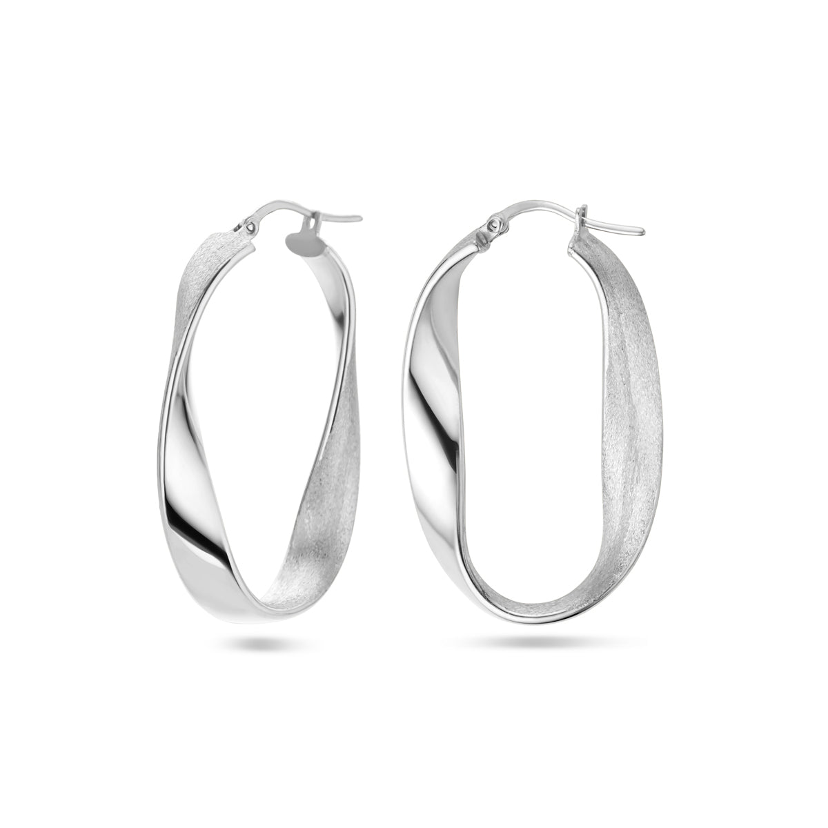 vDam Oorringen Gedraaid Poli/mat Zilver Gerhodineerd 1338397