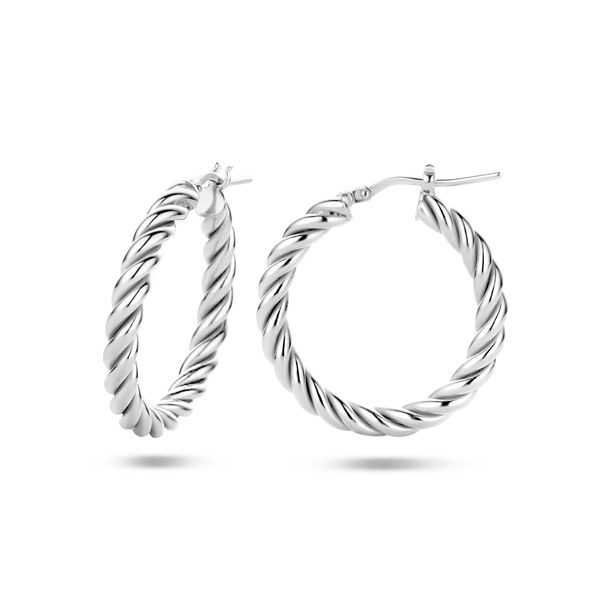 vDam Oorringen Gedraaid Zilver Gerhodineerd 1335501