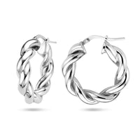 vDam Oorringen Gedraaid Zilver Gerhodineerd 1336675