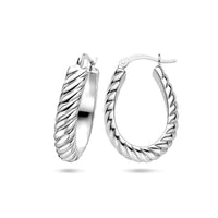 vDam Oorringen Gedraaid Zilver Gerhodineerd 1336901