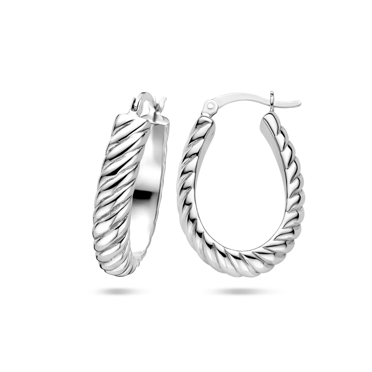 vDam Oorringen Gedraaid Zilver Gerhodineerd 1336901