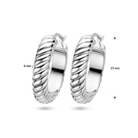 vDam Oorringen Gedraaid Zilver Gerhodineerd 1336902