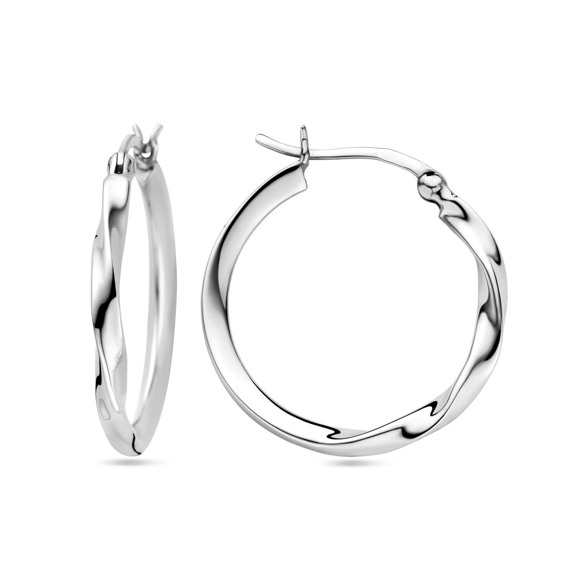 vDam Oorringen Gedraaid Zilver Gerhodineerd 1338040