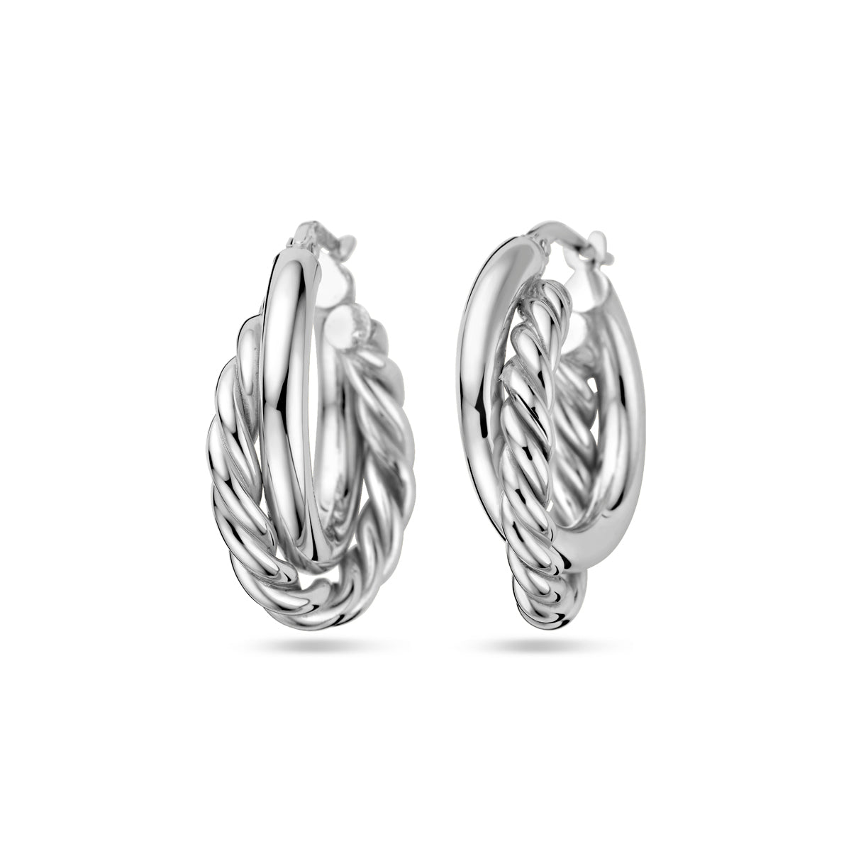 vDam Oorringen Gedraaid Zilver Gerhodineerd 1338233