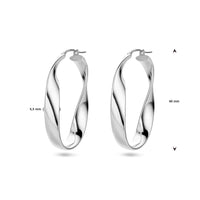 vDam Oorringen Gedraaid Zilver Gerhodineerd 1338398