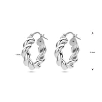 vDam Oorringen Gedraaid Zilver Gerhodineerd 1338405