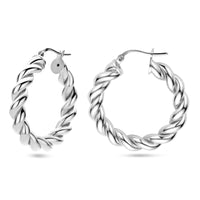 vDam Oorringen Gedraaid Zilver Gerhodineerd 1338406