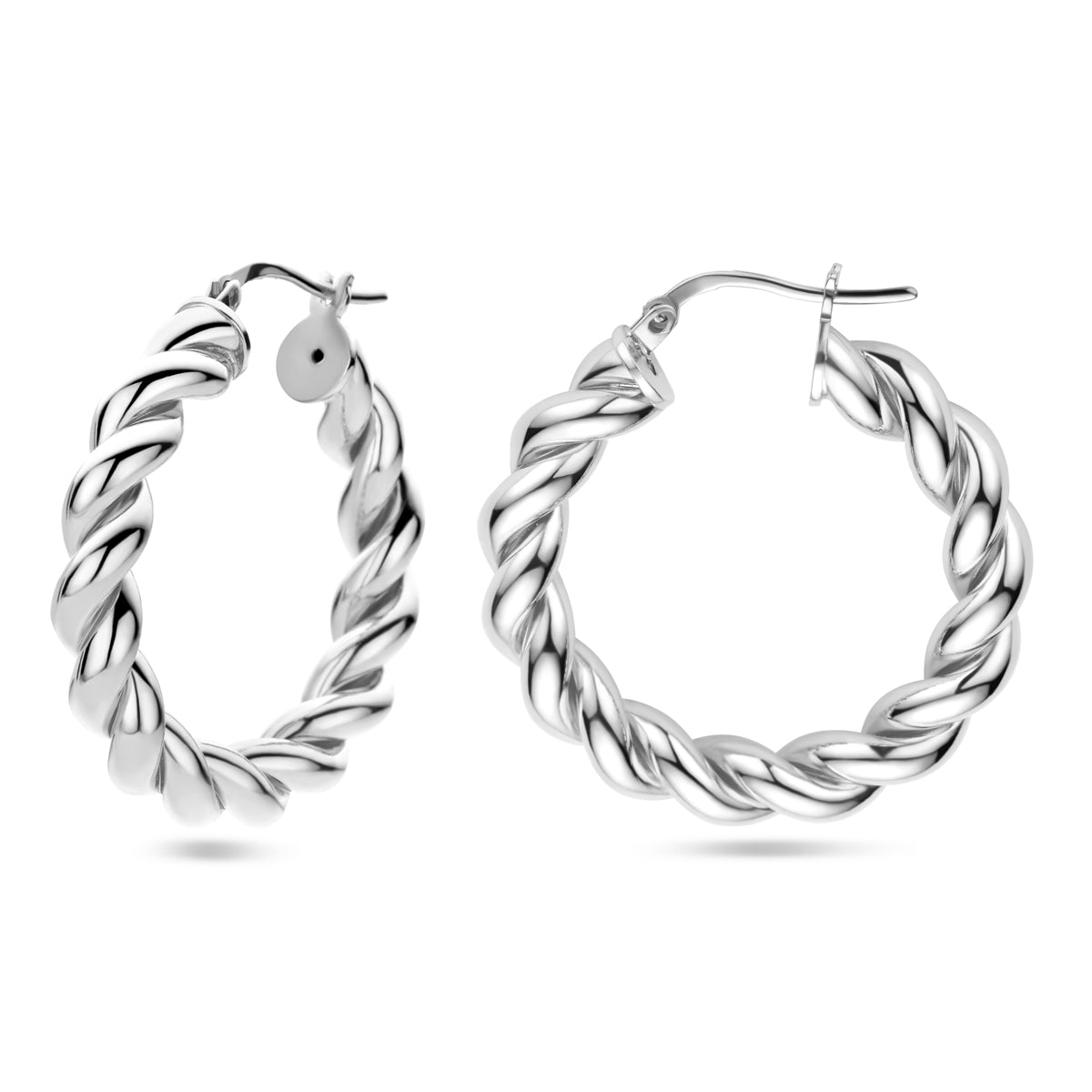 vDam Oorringen Gedraaid Zilver Gerhodineerd 1338406