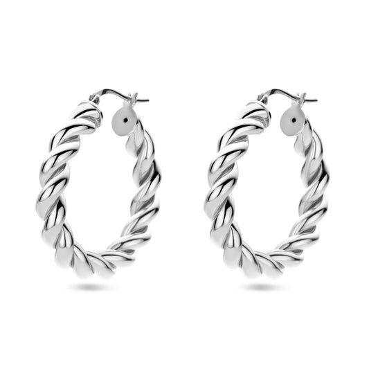 vDam Oorringen Gedraaid Zilver Gerhodineerd 1338406