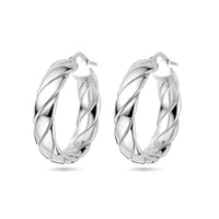 vDam Oorringen Gedraaid Zilver Gerhodineerd 1338606