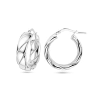 vDam Oorringen Gedraaid Zilver Gerhodineerd 1338607