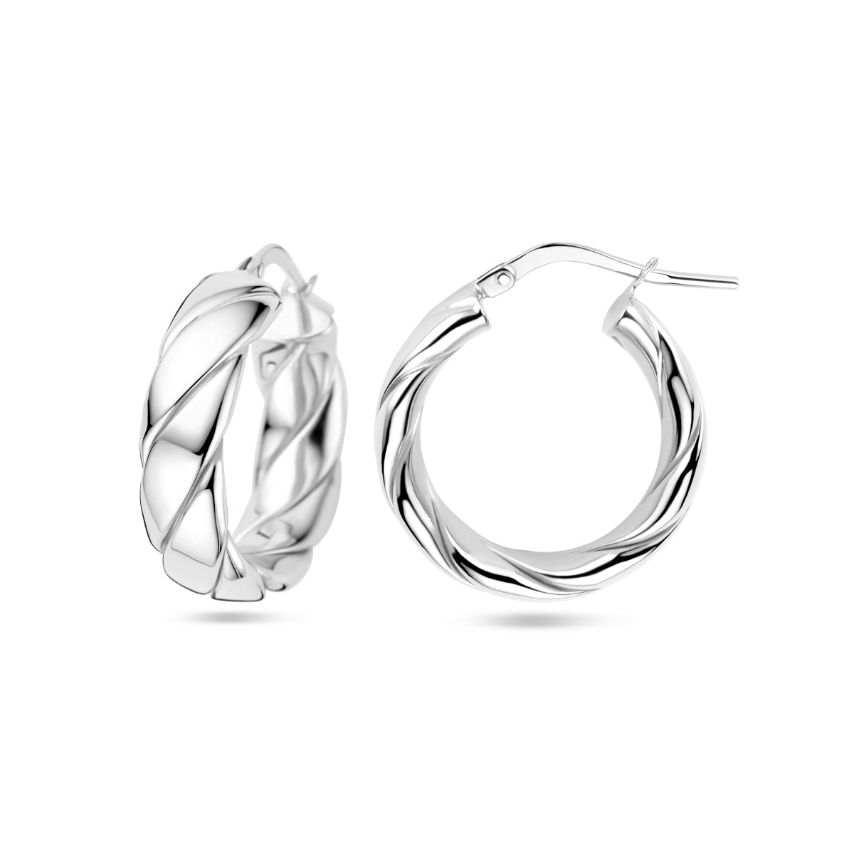 vDam Oorringen Gedraaid Zilver Gerhodineerd 1338607