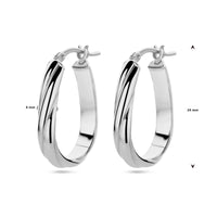 vDam Oorringen Gedraaid Zilver Gerhodineerd 1338738