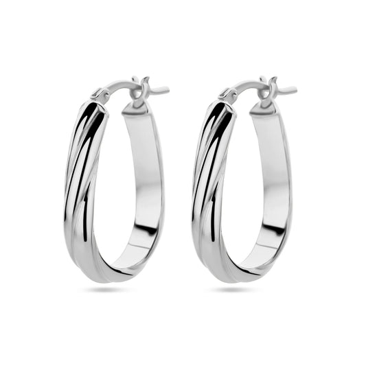 vDam Oorringen Gedraaid Zilver Gerhodineerd 1338738