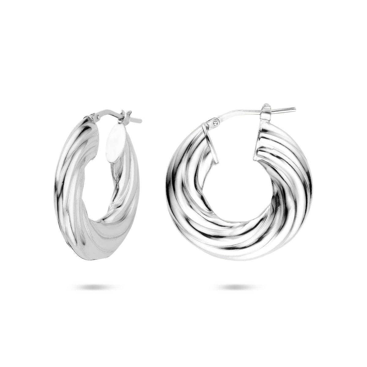 vDam Oorringen Gedraaid Zilver Gerhodineerd 1340017