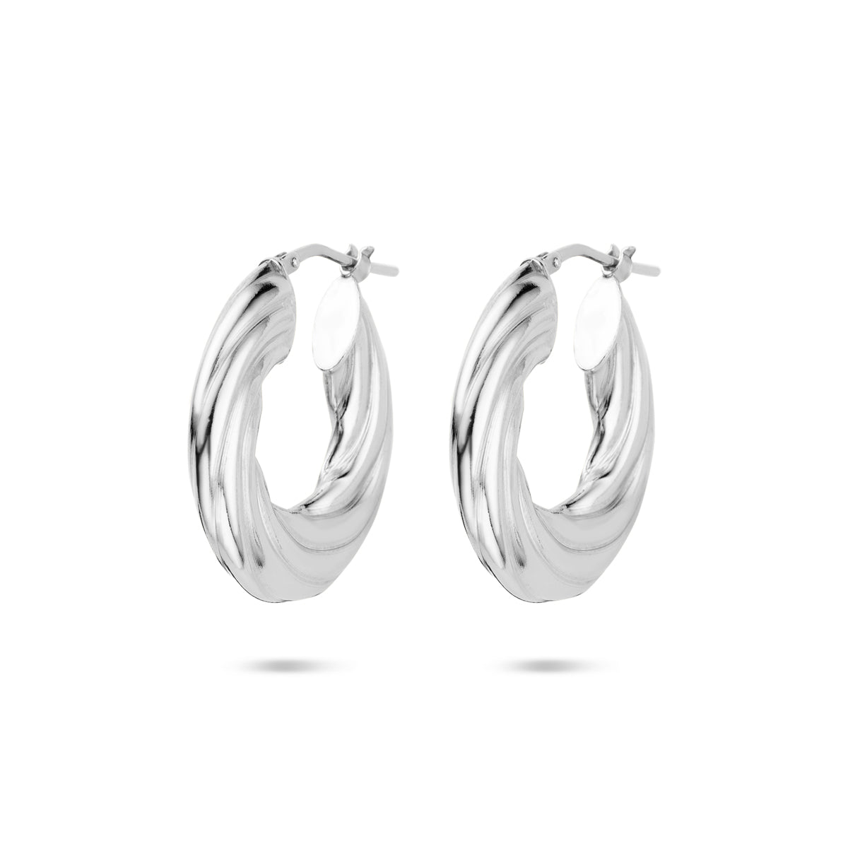 vDam Oorringen Gedraaid Zilver Gerhodineerd 1340017