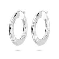 vDam Oorringen Gedraaid Zilver Gerhodineerd 1340018