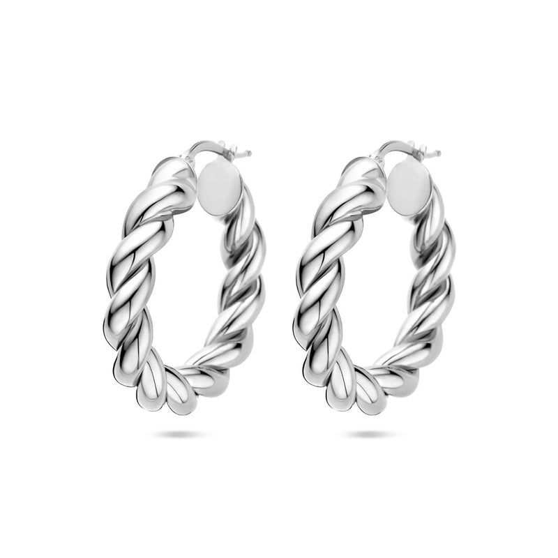 vDam Oorringen Gedraaid Zilver Gerhodineerd 1340024