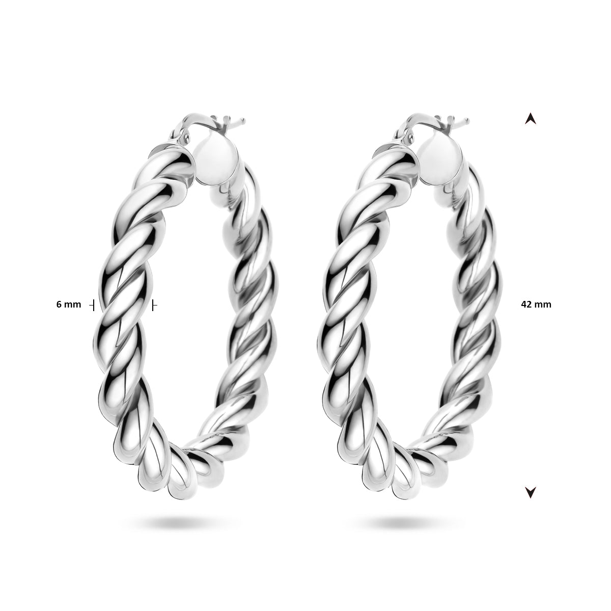 vDam Oorringen Gedraaid Zilver Gerhodineerd 1340026