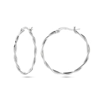 vDam Oorringen Gedraaide Buis 2,0 Mm Zilver Gerhodineerd 1337897