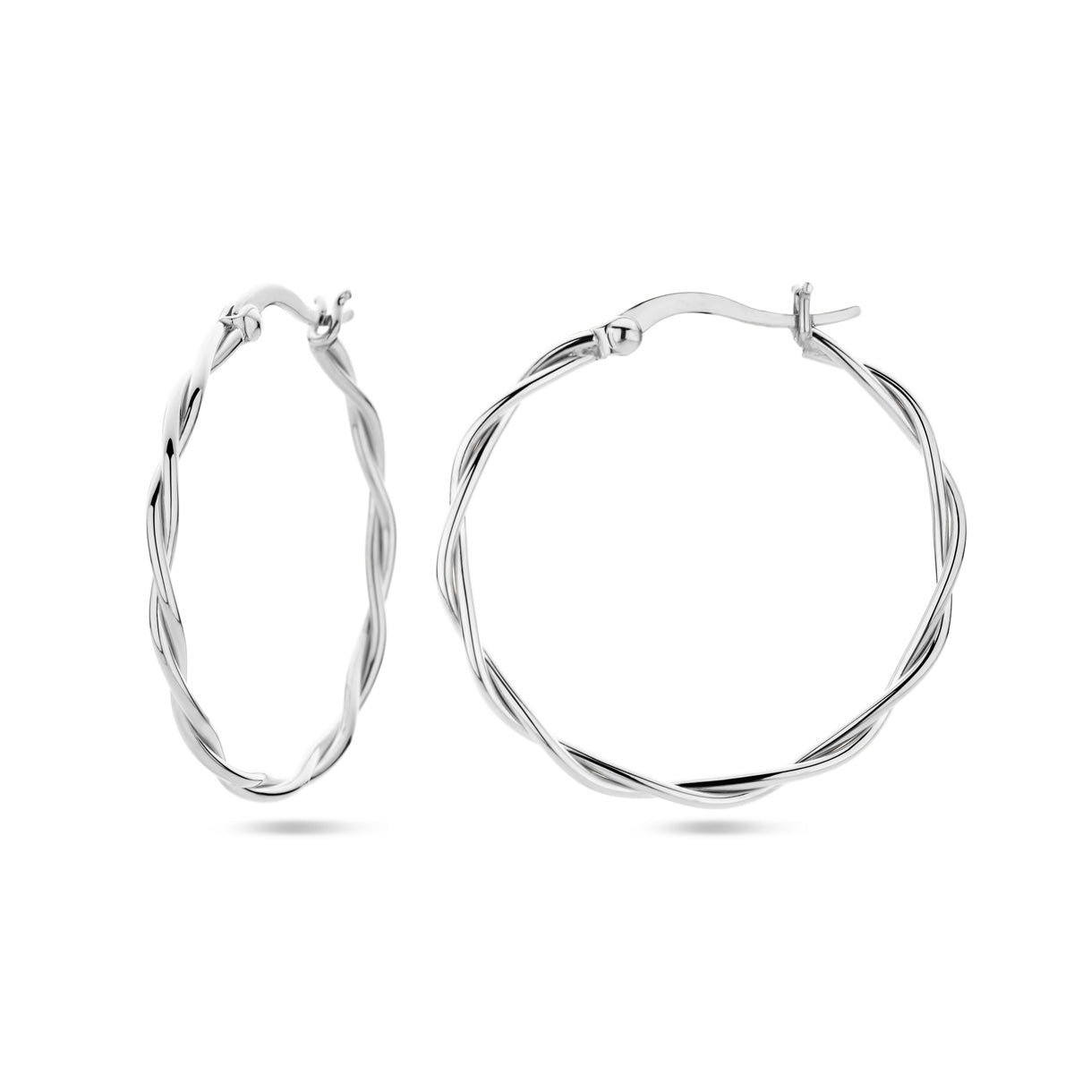 vDam Oorringen Gedraaide Buis 2,0 Mm Zilver Gerhodineerd 1337897