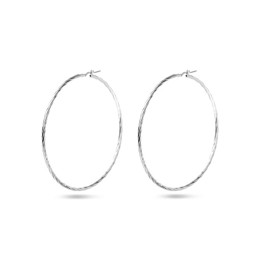 vDam Oorringen Gedraaide Buis 2,5 Mm Zilver Gerhodineerd 1338620