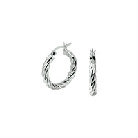 vDam Oorringen Gedraaide Buis Zilver Gerhodineerd 1328506